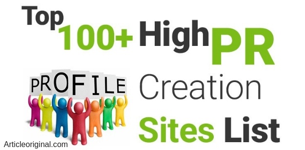 Top 100+ high DA Profile creation sites list